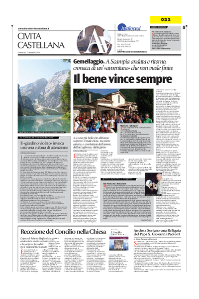 Avvenire - pagina diocesana del 07/09/2014